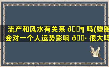 流产和风水有关系 🐶 吗(堕胎会对一个人运势影响 🌷 很大吗)